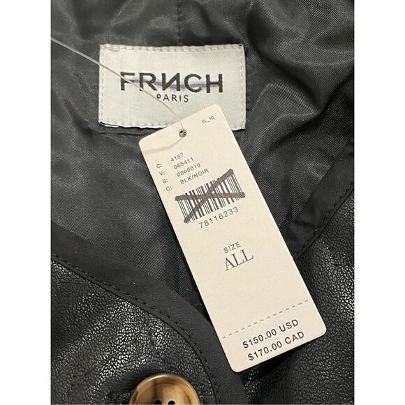 NWT Anthropologie FRNCH x Gisette Faux Leather Quilted Vest Size OS retail $150 - Picture 14 of 14